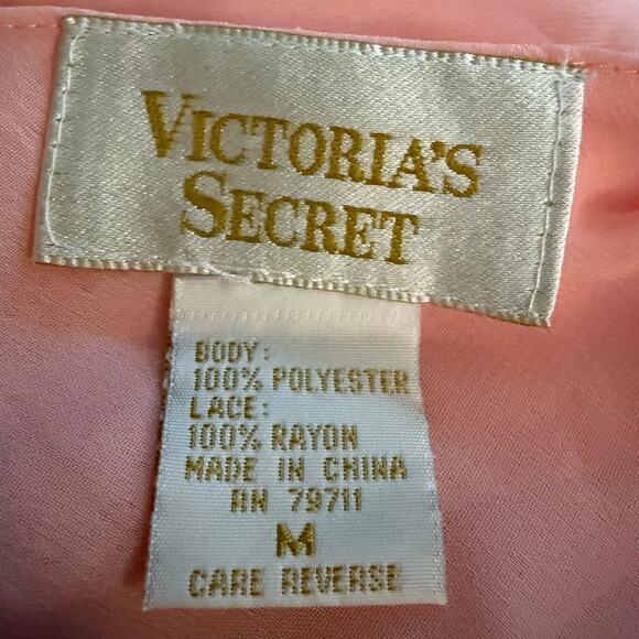 Vintage 90s Victoria’s Secret Gold Label Silky Lingerie Babydoll Night Dress - M - Picture 8 of 8